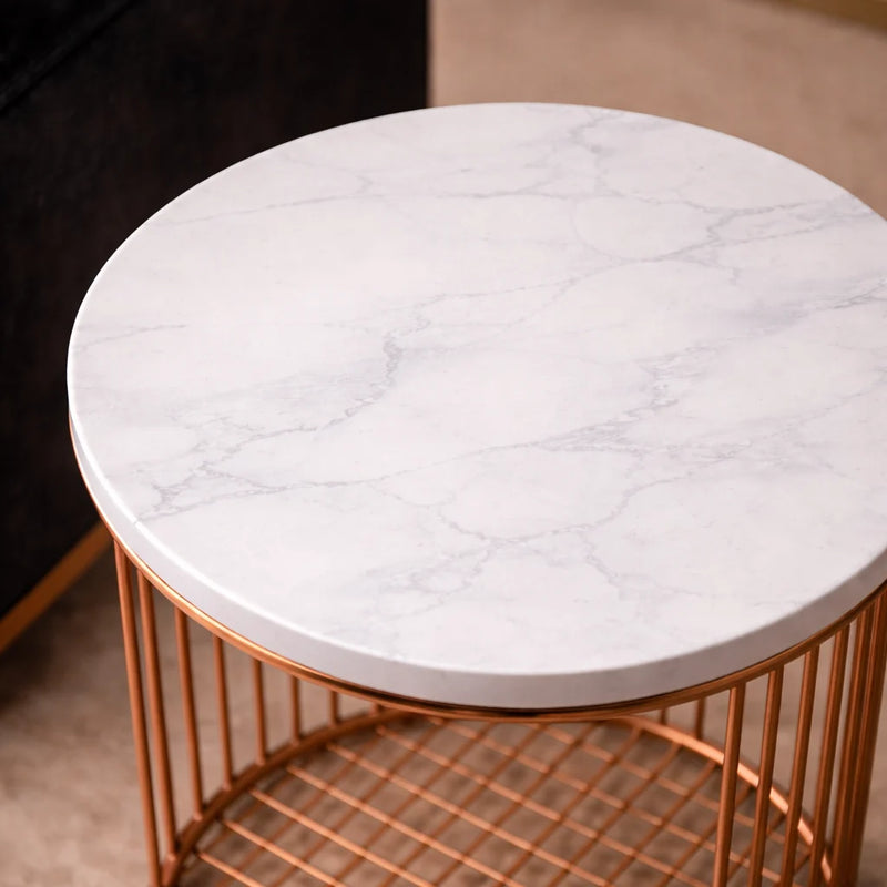 designer-art-copper-half-caged-white-with-marble-coffee-round-side-table-1
