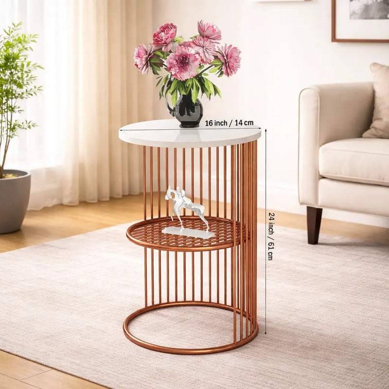 designer-art-copper-half-caged-white-with-marble-coffee-round-side-table-1