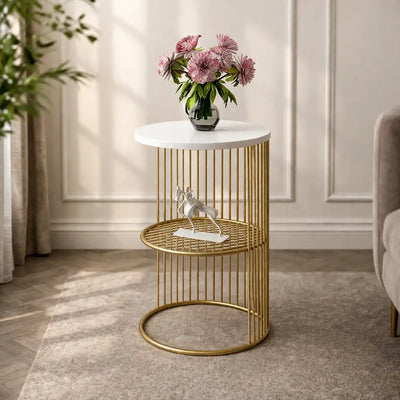 designer-art-copper-half-caged-white-with-marble-coffee-round-side-table