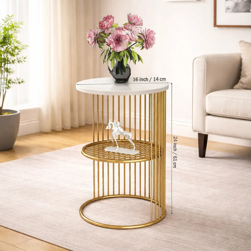 designer-art-copper-half-caged-white-with-marble-coffee-round-side-table