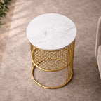 designer-art-copper-half-caged-white-with-marble-coffee-round-side-table