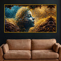 Designer Artistic Female Face Crystal Glass Wall Painting for Elegant Interior Décor