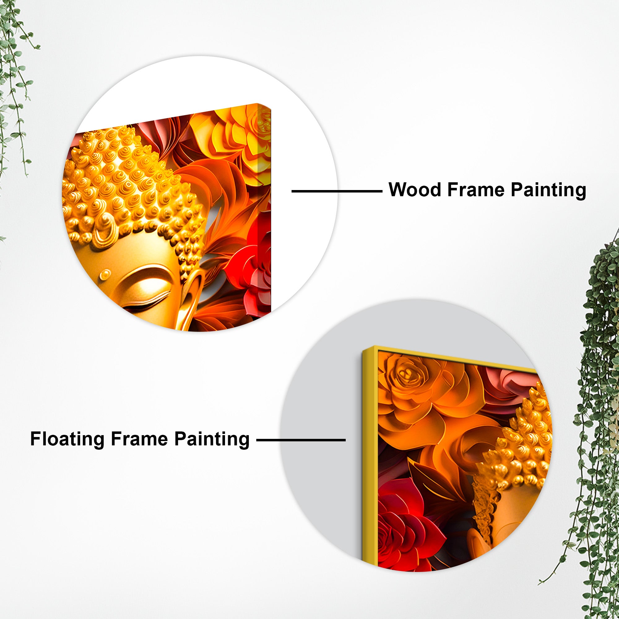 Designer Buddha Canvas Wall Painting for Stylish Decor