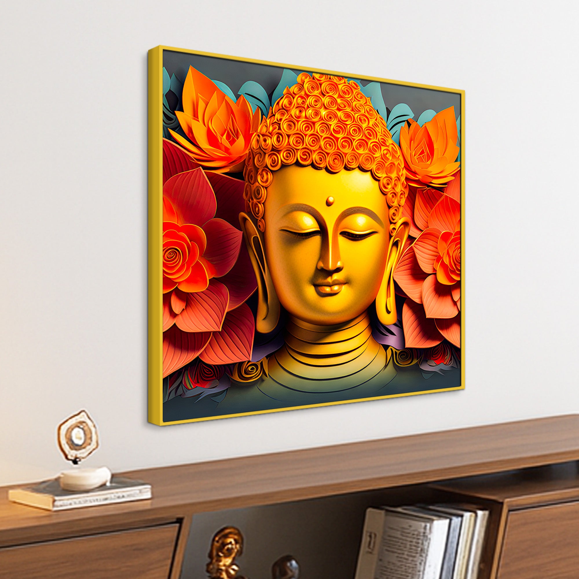 Designer Buddha Canvas Wall Painting for Stylish Interiors