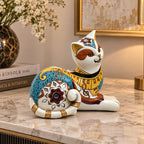 Designer Cat Figurine Showpiece for Table & Shelf Decoration