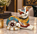 Designer Cat Figurine Showpiece for Table & Shelf Decoration