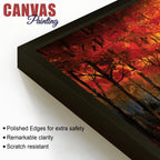 Designer Fall Trees Canvas Painting for Wall Décor
