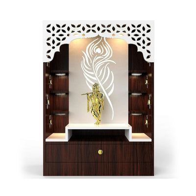 designer-floor-pooja-mandir-with-led-panel-and-krishna-theme