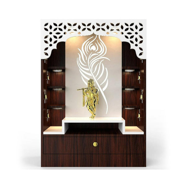 designer-floor-pooja-mandir-with-led-panel-and-krishna-theme