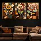designer-floral-mosaic-pattern-floating-frame-crystal-wall-painting-set-of-3