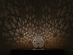 Designer Floral Shadow Casting Table Light
