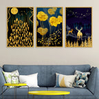 Designer Forest Canvas Wall Painting Set of Three