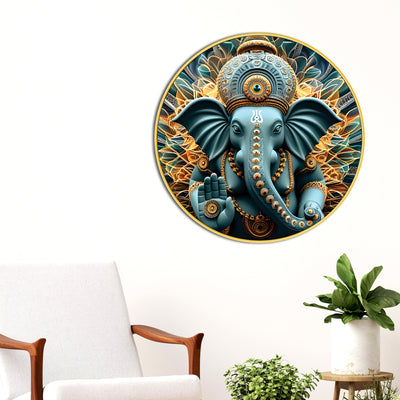 designer-ganesha-round-spiritual-wall-painting