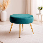 designer-green-velvet-vanity-seat-with-sturdy-golden-legs