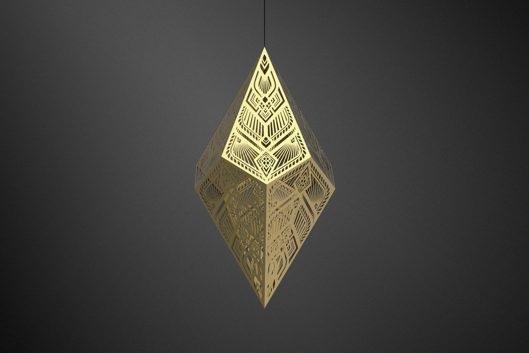 Designer Laser-Cut Hanging Lamp