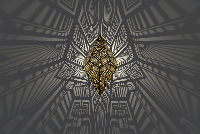 Designer Laser-Cut Hanging Lamp