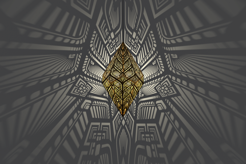 Designer Laser-Cut Hanging Lamp