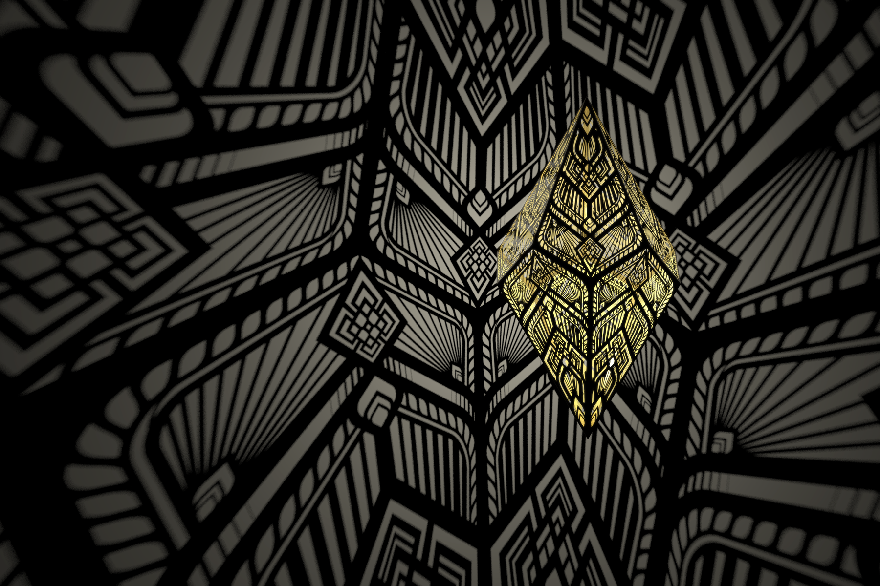 Designer Laser-Cut Hanging Lamp