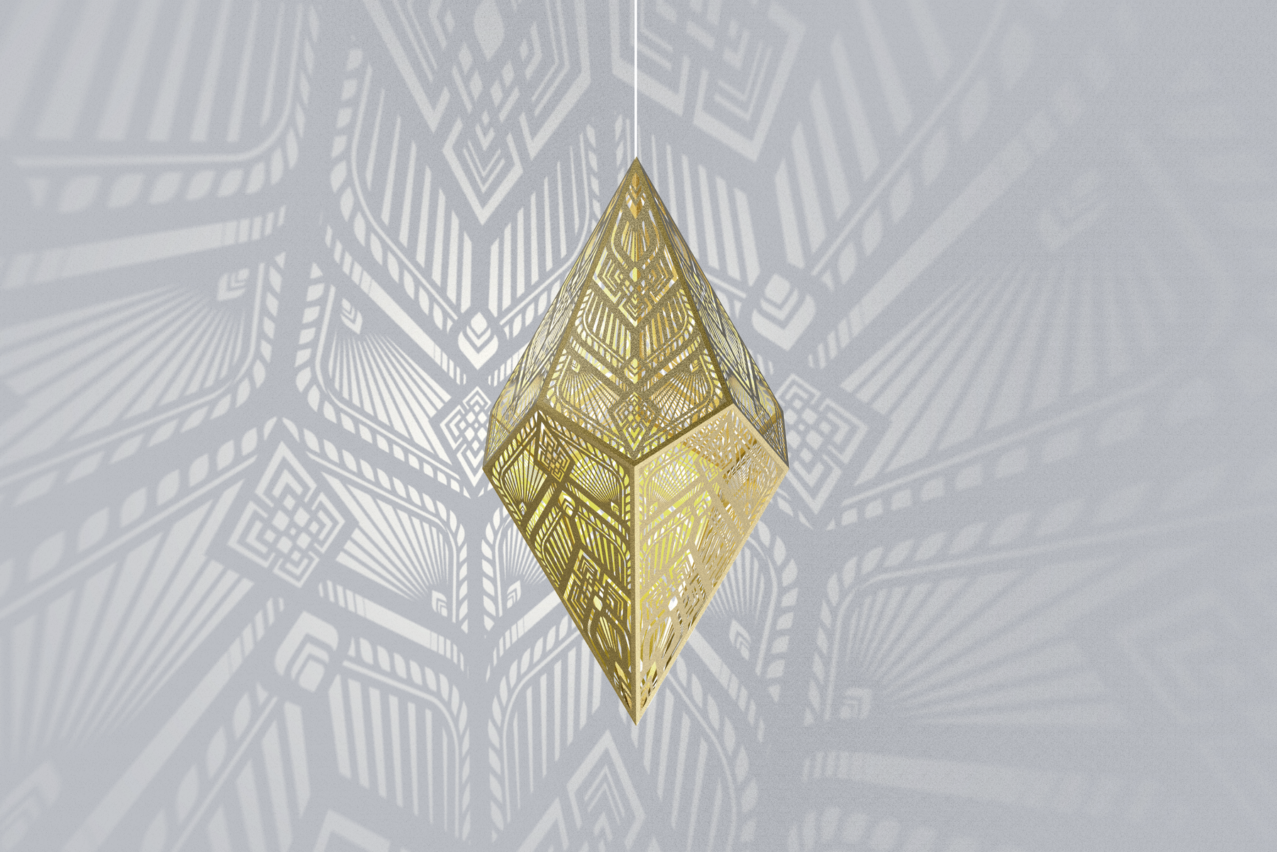 Designer Laser-Cut Hanging Lamp