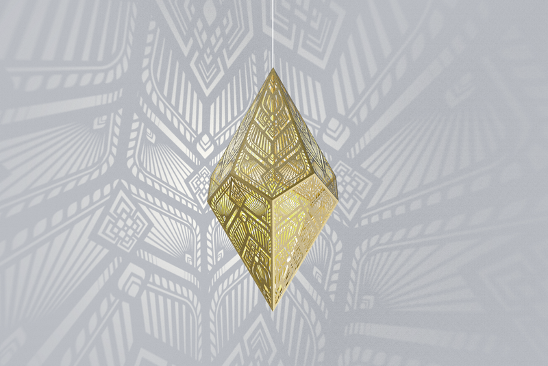 Designer Laser-Cut Hanging Lamp