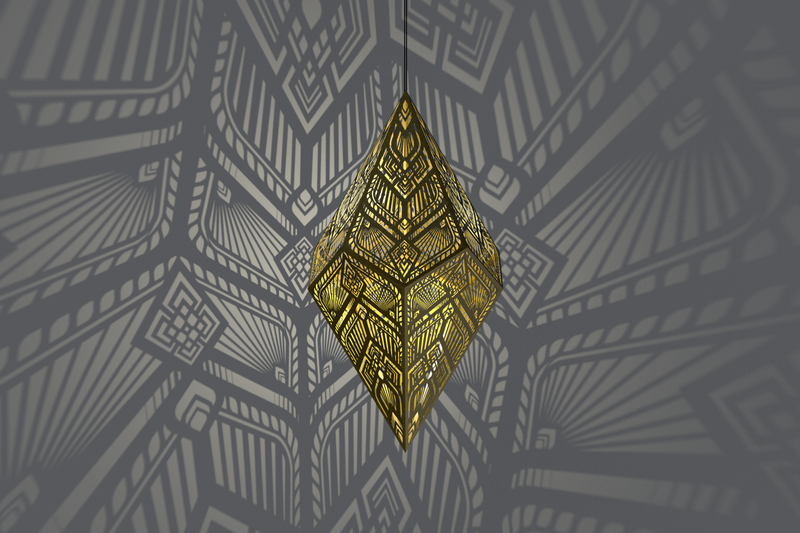 Designer Laser-Cut Hanging Lamp