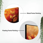 Designer Leaves Canvas Painting for Living Room Wall Decor