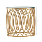 Designer Metallic Cage Pattern with Golden Metal Finish