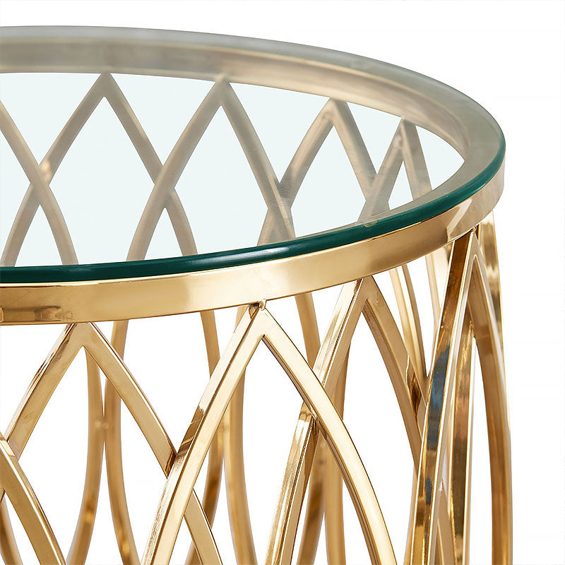 Designer Metallic Cage Pattern with Golden Metal Finish