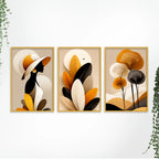Designer Minimalist Abstract Canvas Wall Painting Set of Three