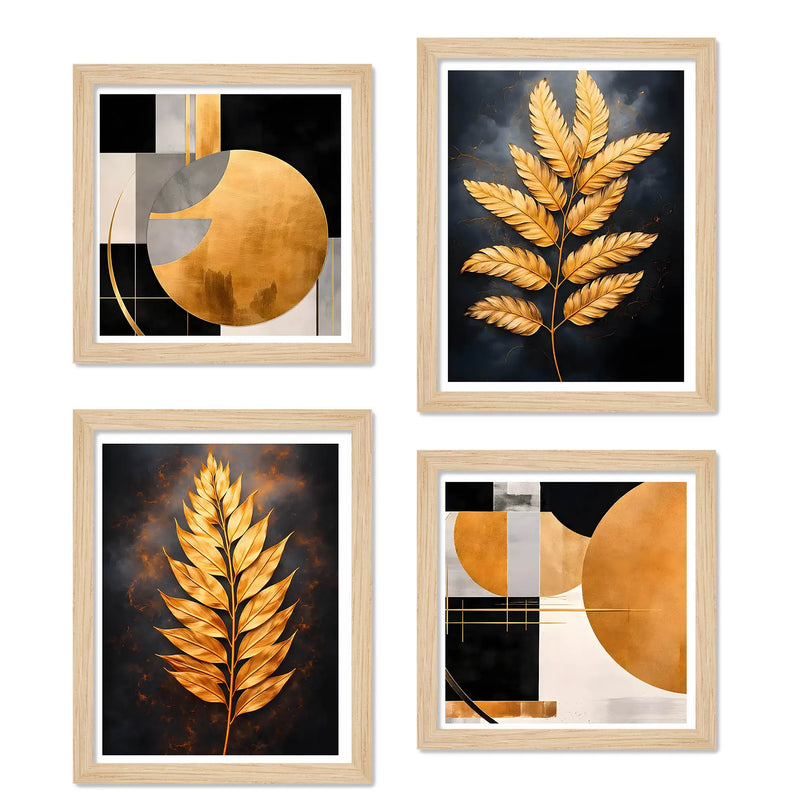 Designer Modern Wall Art Frame Set of 4 for Stylish Home Decoration