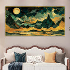 Designer Moonlit Mountain Canvas Painting