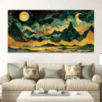 Designer Moonlit Mountain Canvas Painting