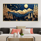 Designer Mountain Wall Art Canvas Painting for Wall Decor