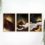 Designer Nature Art Canvas Wall Painting Set of Three