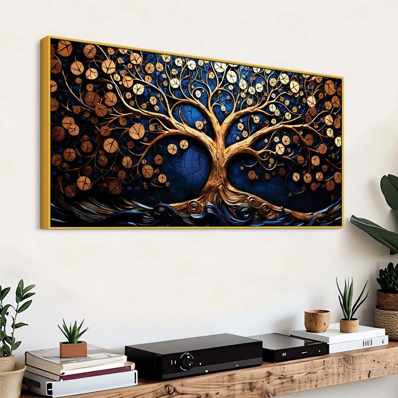 Designer Nature Tree of Life Canvas Painting for Home & Office Décor