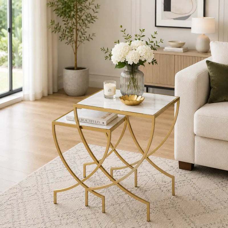 Designer Nesting Table Set for Living Room & Bedroom Decor