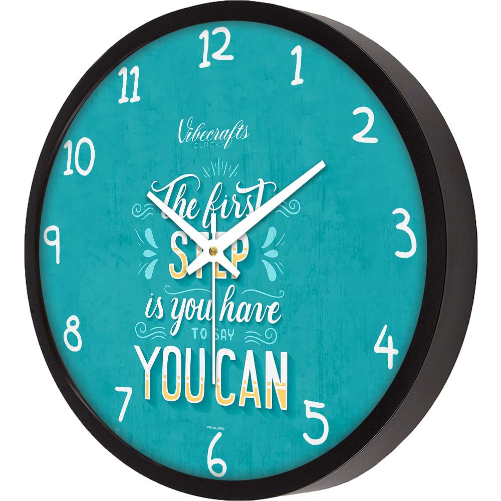 Designer Printed Motivational Quotes Wall Clock