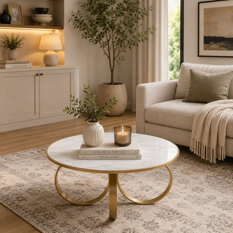 Designer Round Center Table for Modern Living Room Interiors
