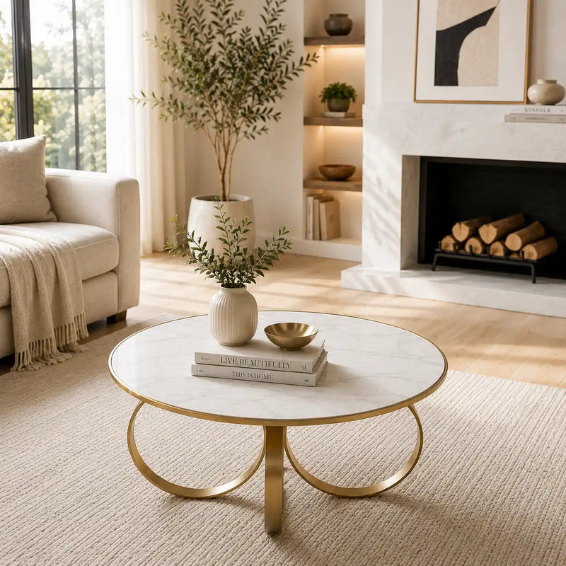 Designer Round Center Table for Modern Living Room Interiors