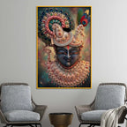 Designer Shrinathji Floating Frame Crystal Wall Painting
