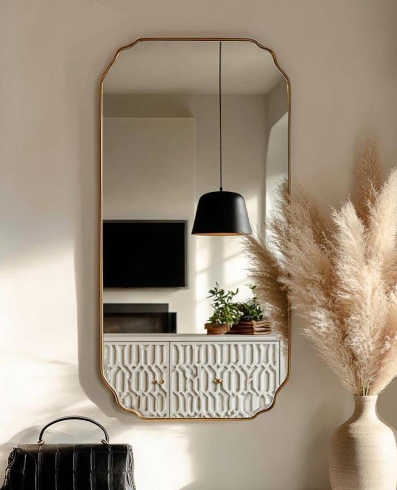 designer-wall-mirror-with-gold-border-modern-vanity-living-room-decor