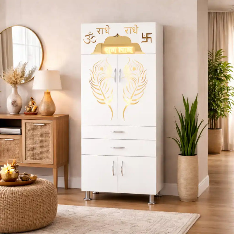 designer-wooden-mandir-for-home-with-doors-storage-drawers-and-decorative-led-panel