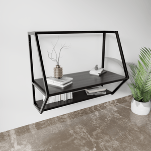 Designer Wooden Wall Mounted Desk for Books & Decor