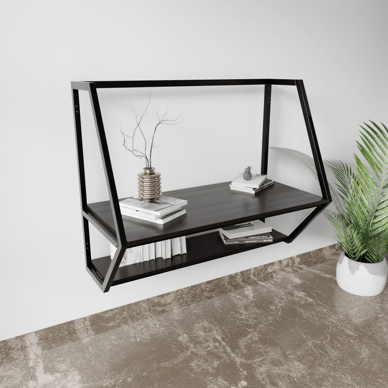 Designer Wooden Wall Mounted Desk for Books & Decor