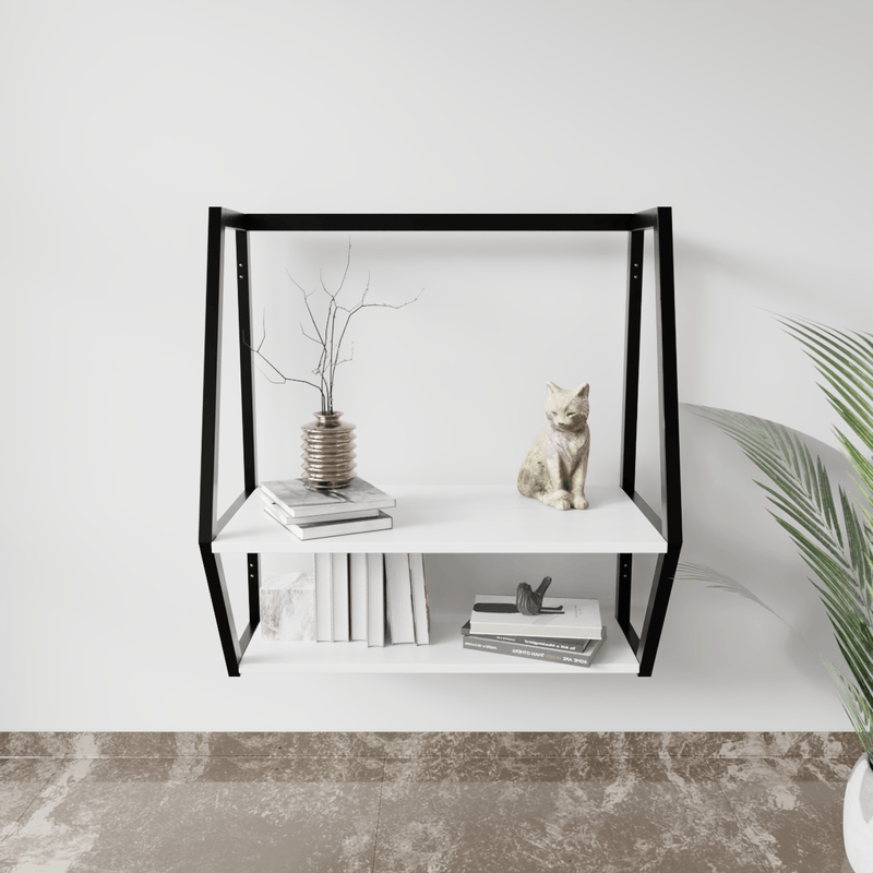 Designer Wooden Wall Mounted Desk for Books & Decor