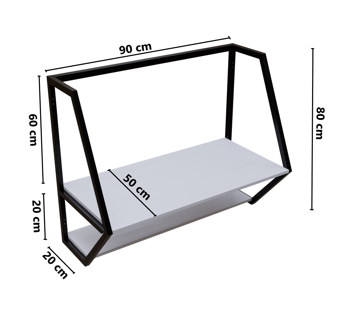 Designer Wooden Wall Mounted Desk for Books & Decor