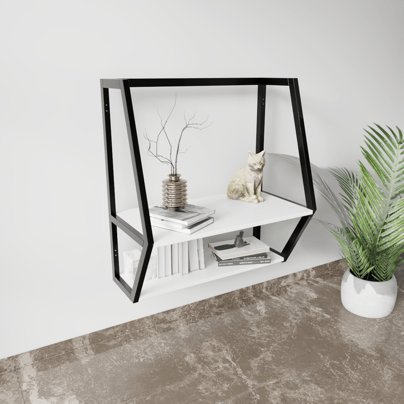 Designer Wooden Wall Mounted Desk for Books & Decor