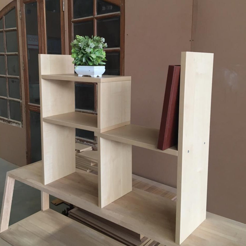 Desktop Wooden Book Rack | Office Desk Organizer & Storage Shelf
