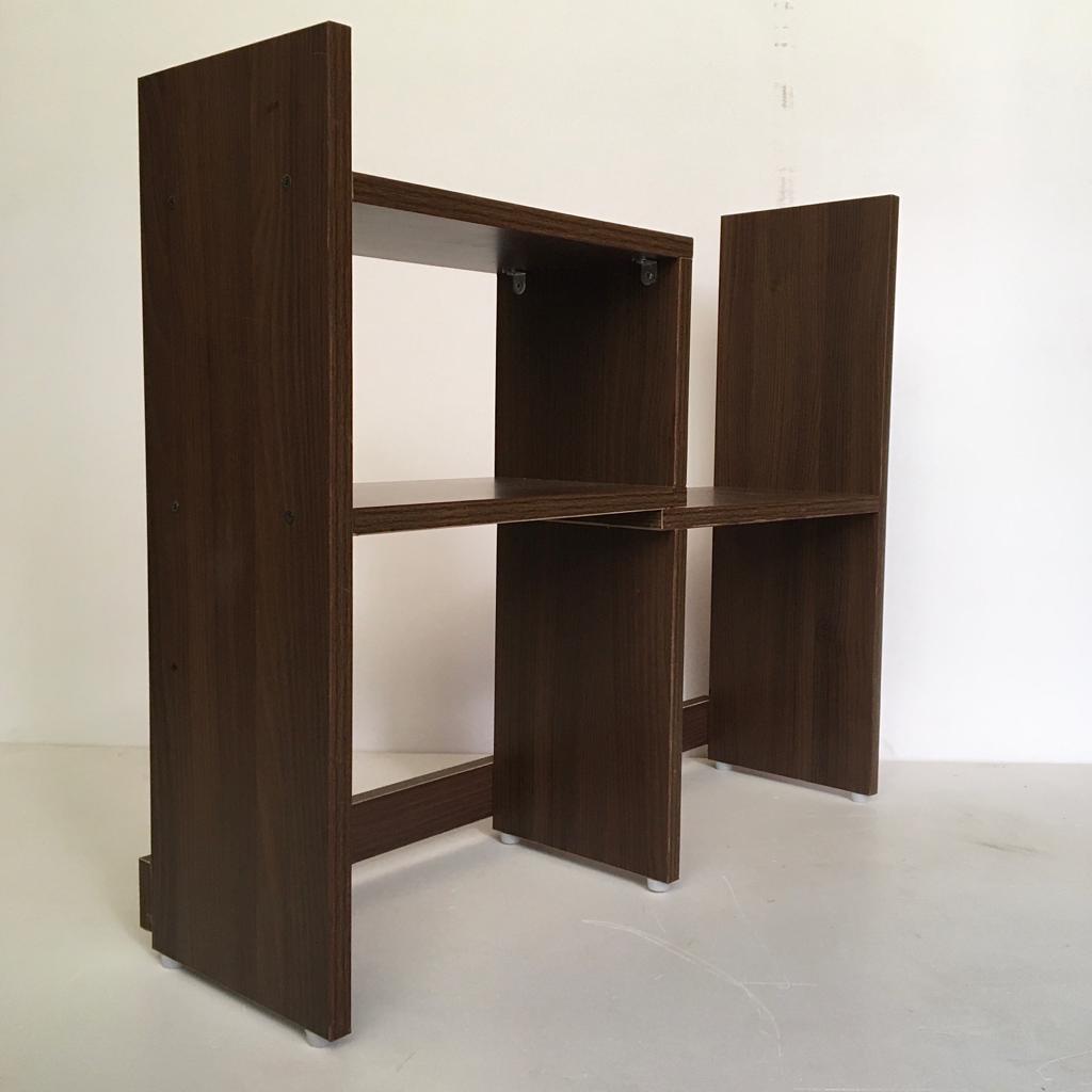 Desktop Wooden Book Rack | Office Desk Organizer & Storage Shelf