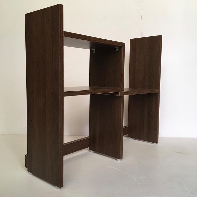 Desktop Wooden Book Rack | Office Desk Organizer & Storage Shelf